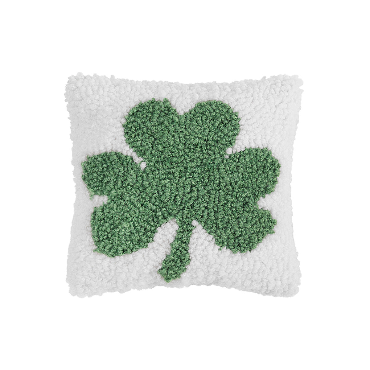 Shamrock Hooked Mini Pillow
