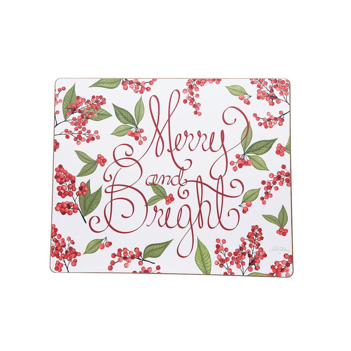 Merry & Bright Berries Hardboard Placemat