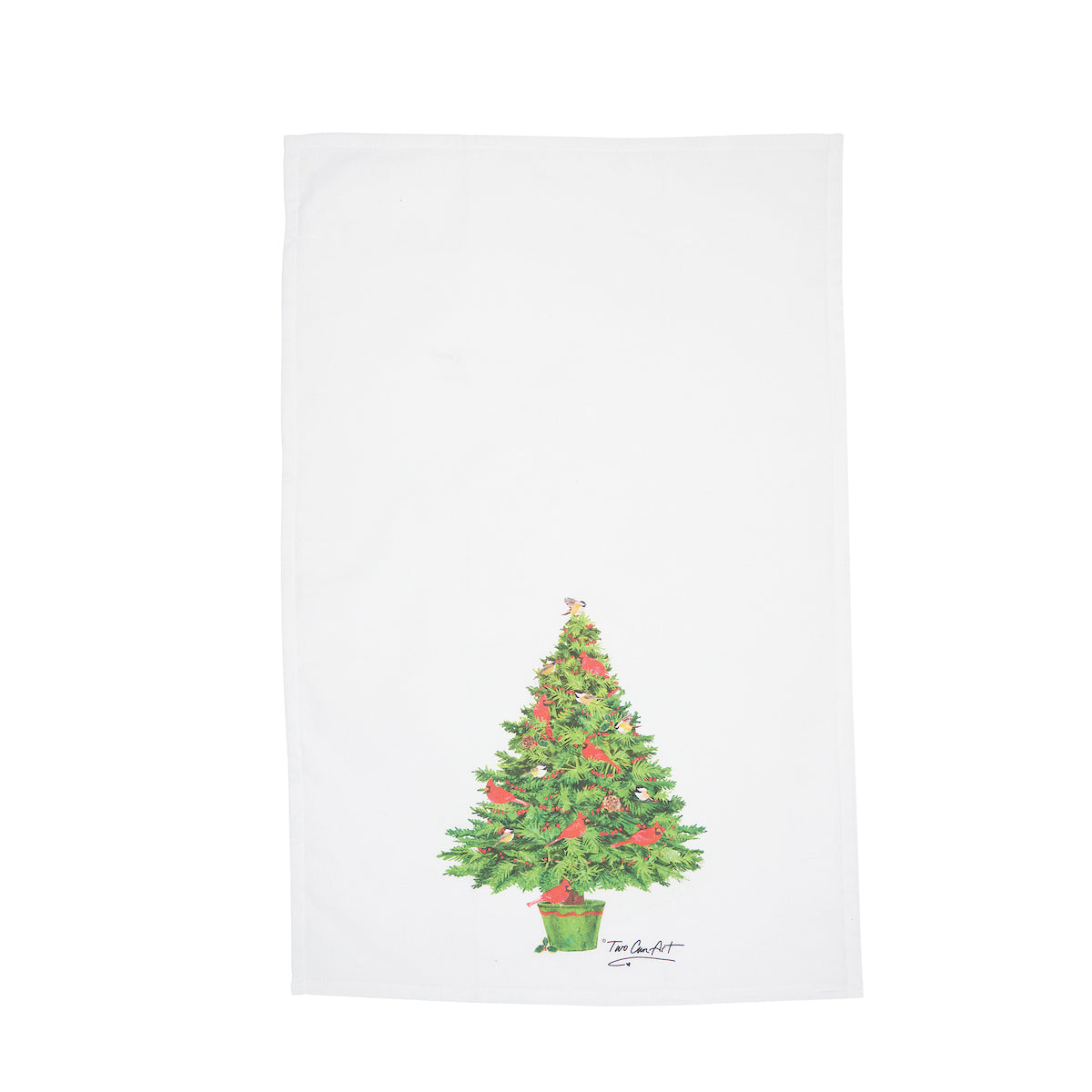 Cardinal Yuletide Tree Kitchen Towel