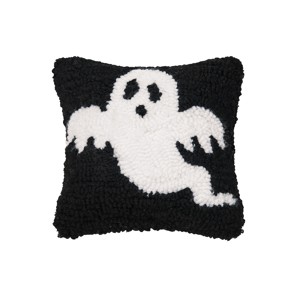 Spooky Ghost Hooked Mini Pillow