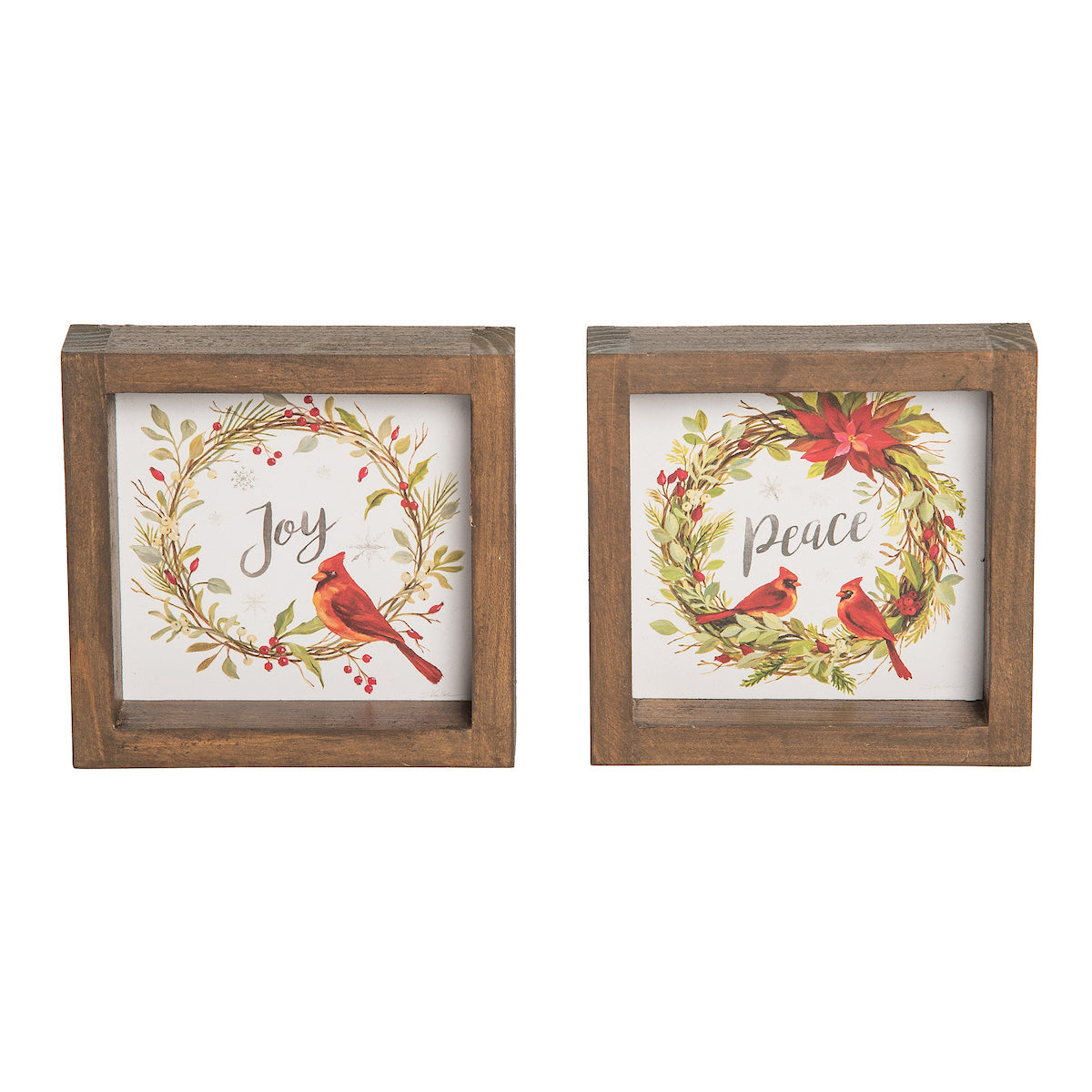 Cardinal Wreath Table Sitters, Asst. of 2