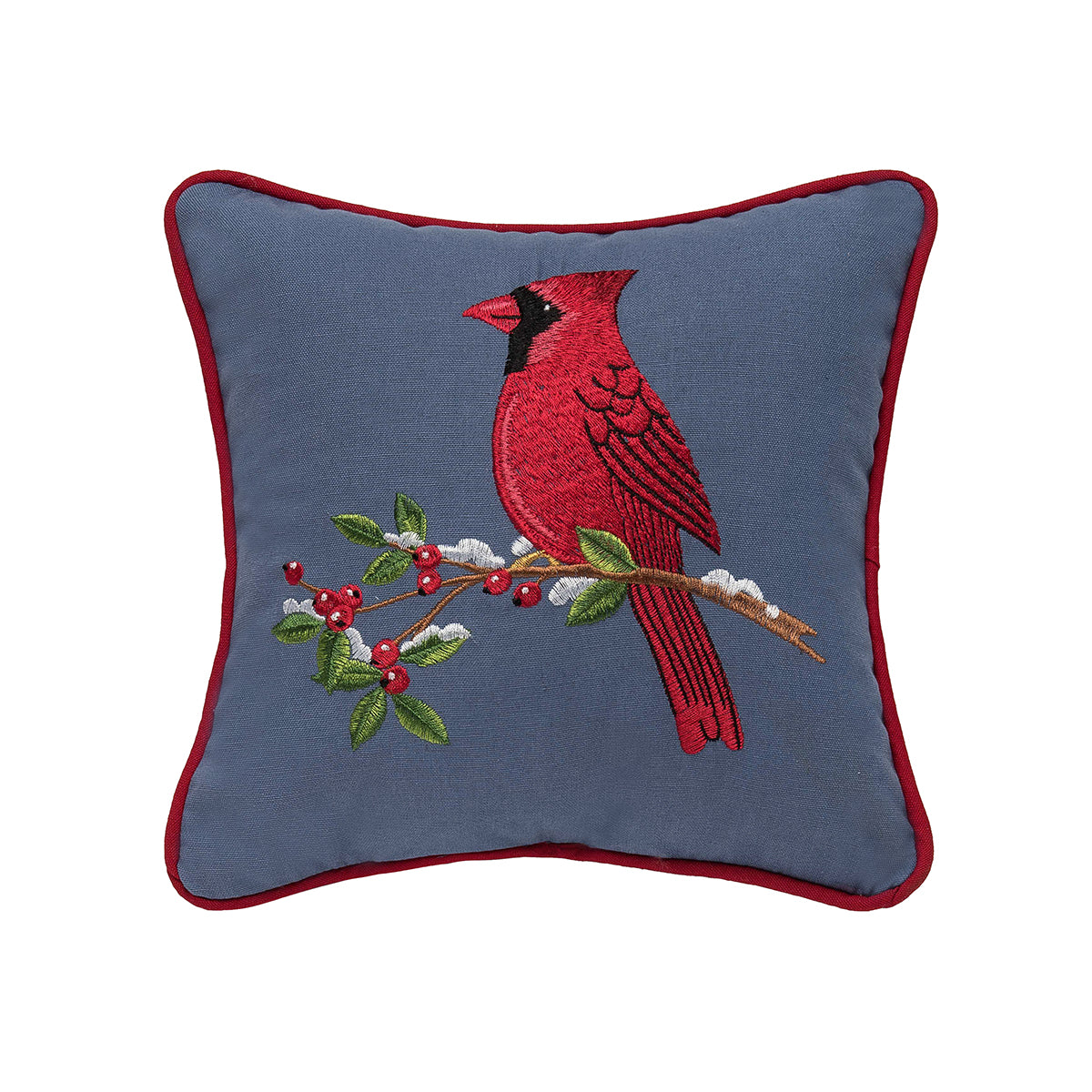 Cardinal On Snowy Mini Pillow