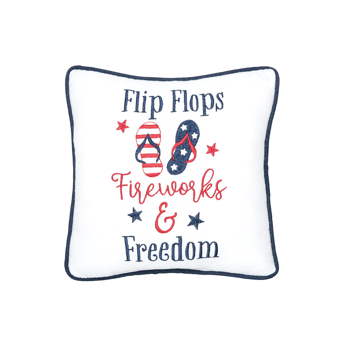 Flip Flops, Fireworks Mini Pillow