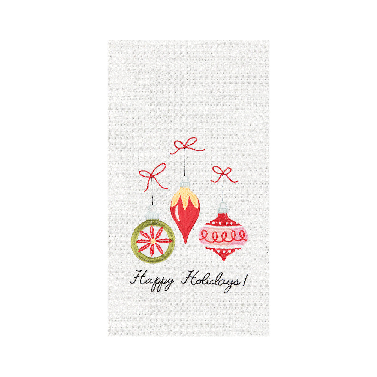 Happy Holidays Ornaments Kitchen Towel