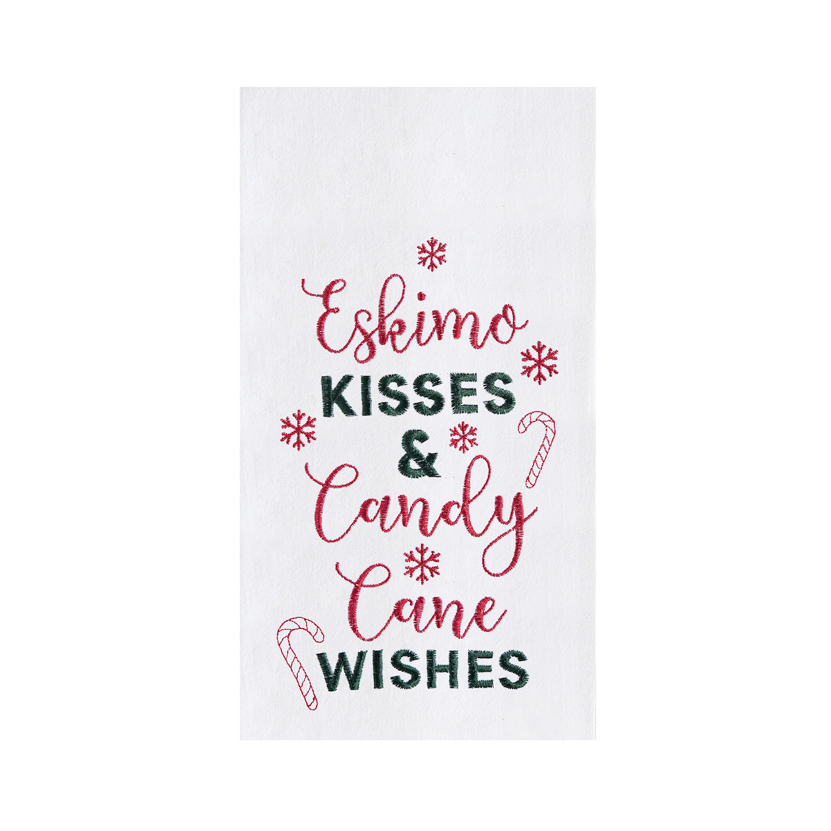Eskimo Kisses & Candy Cane Wishes Kitchen Towel