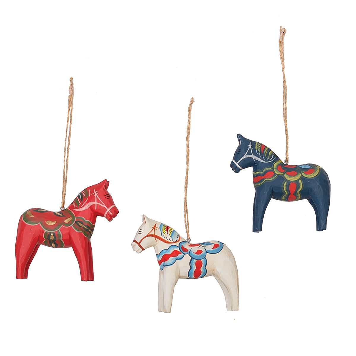 Dala Horse Handmade Ornament Set