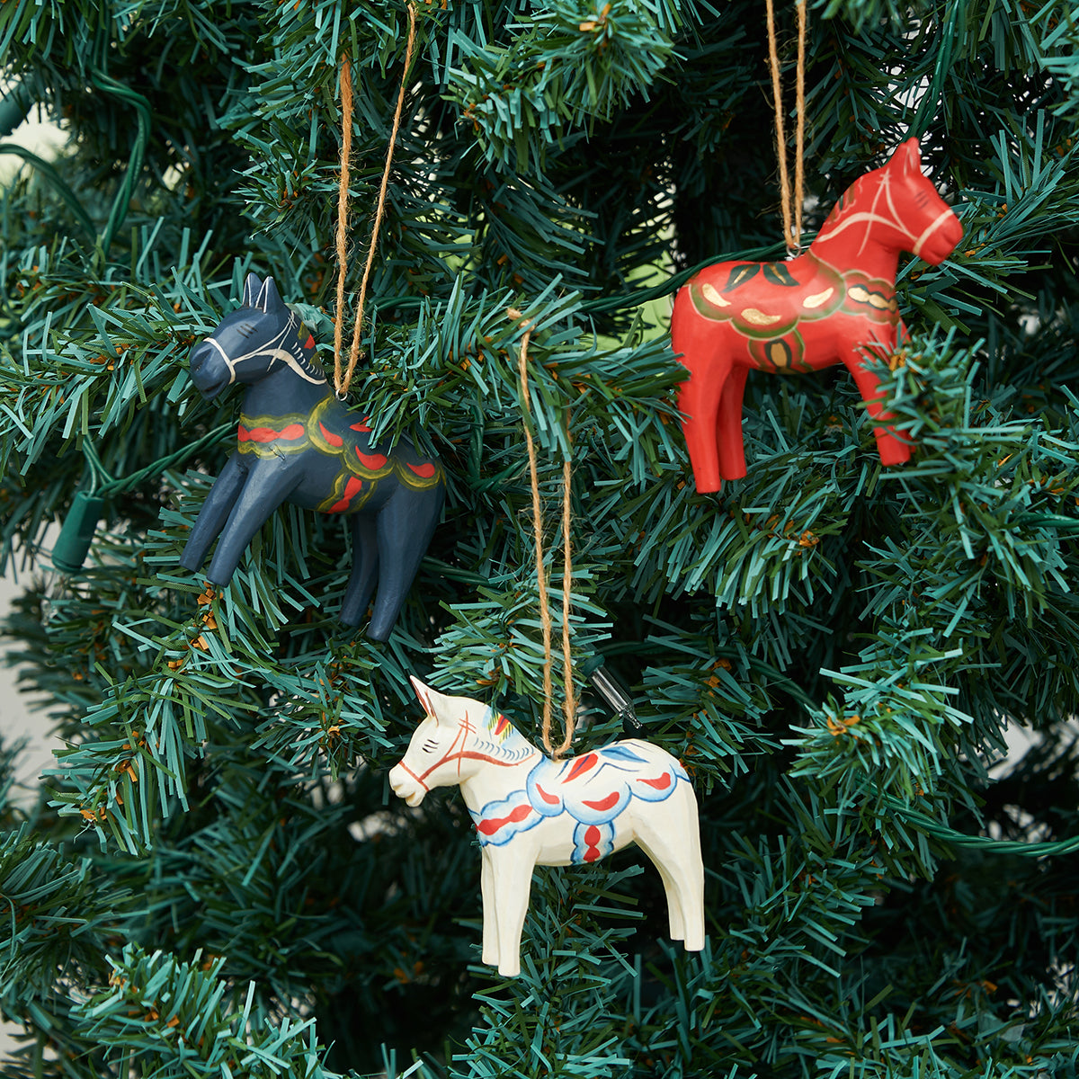 Dala Horse Handmade Ornament Set