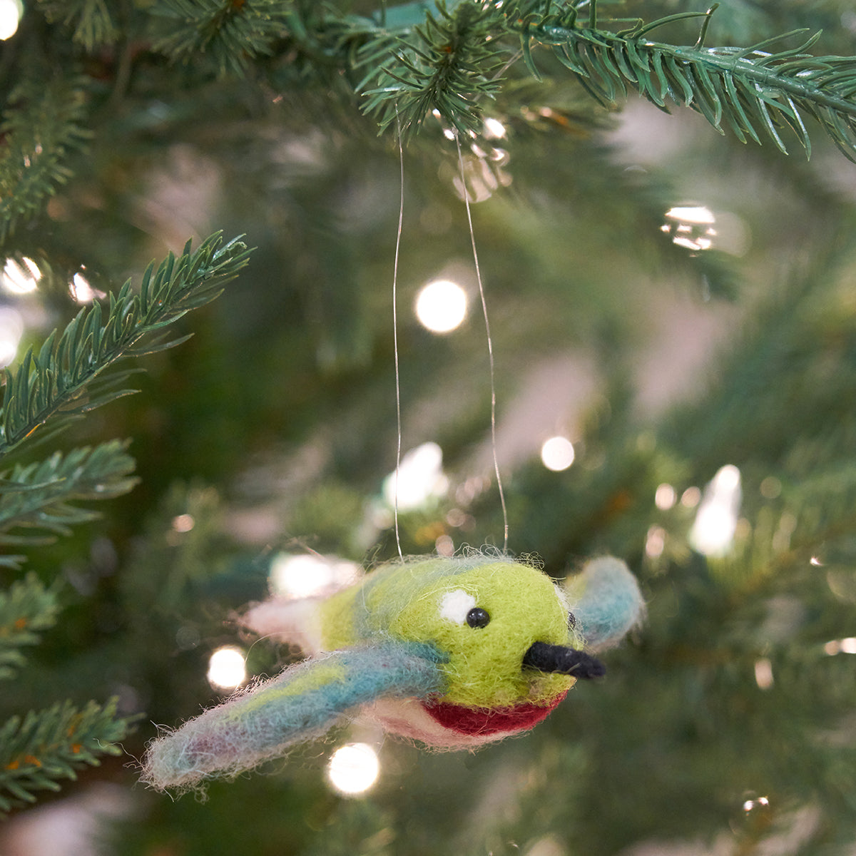 Hummingbird Felted Wool Ornament
