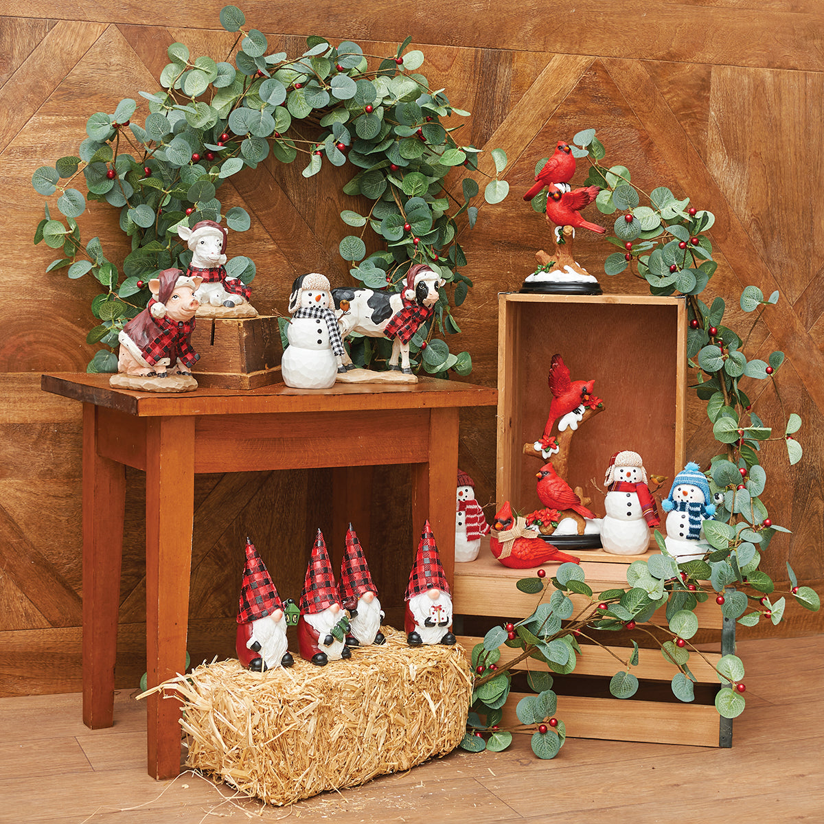 Winged Cardinals Figurine