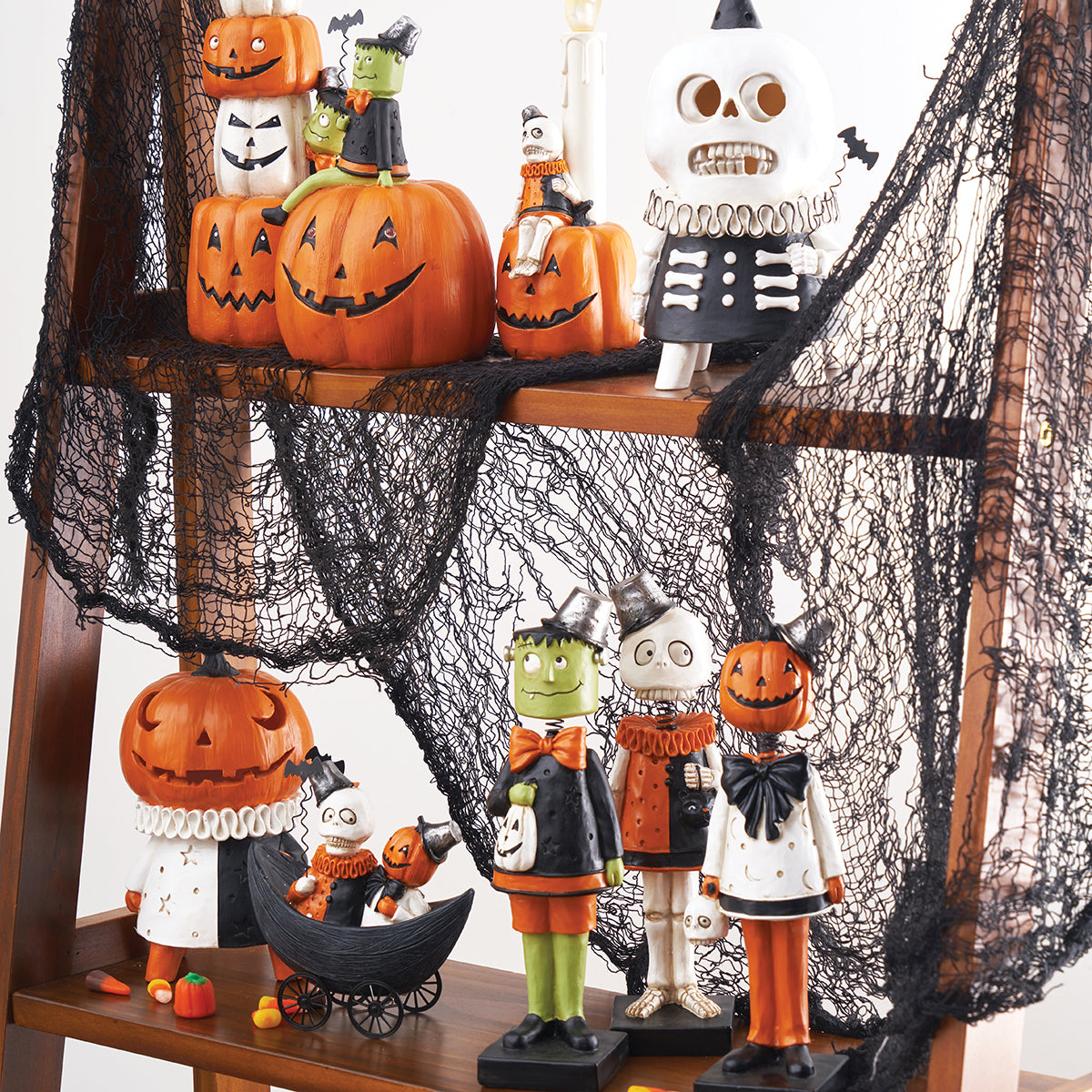 Scary Carriage Halloween Figurine