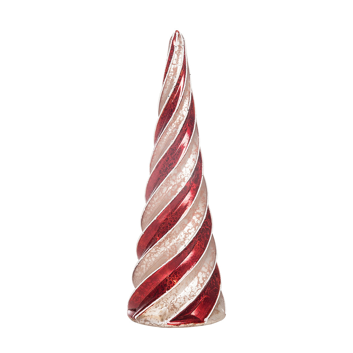 9.5 in. Peppermint Twist Glass Tree