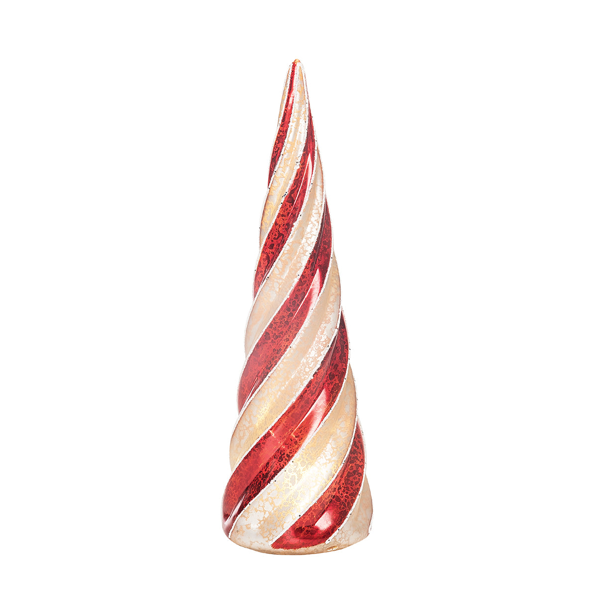 12 in. Peppermint Twist Glass Tree
