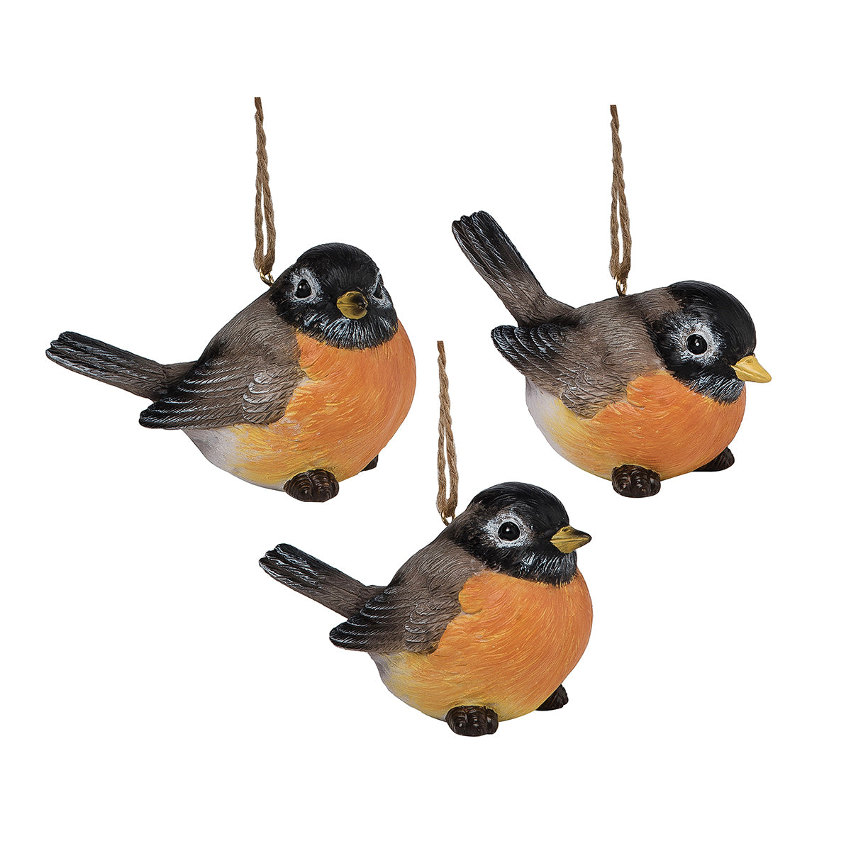 Robin Birds Ornament Set