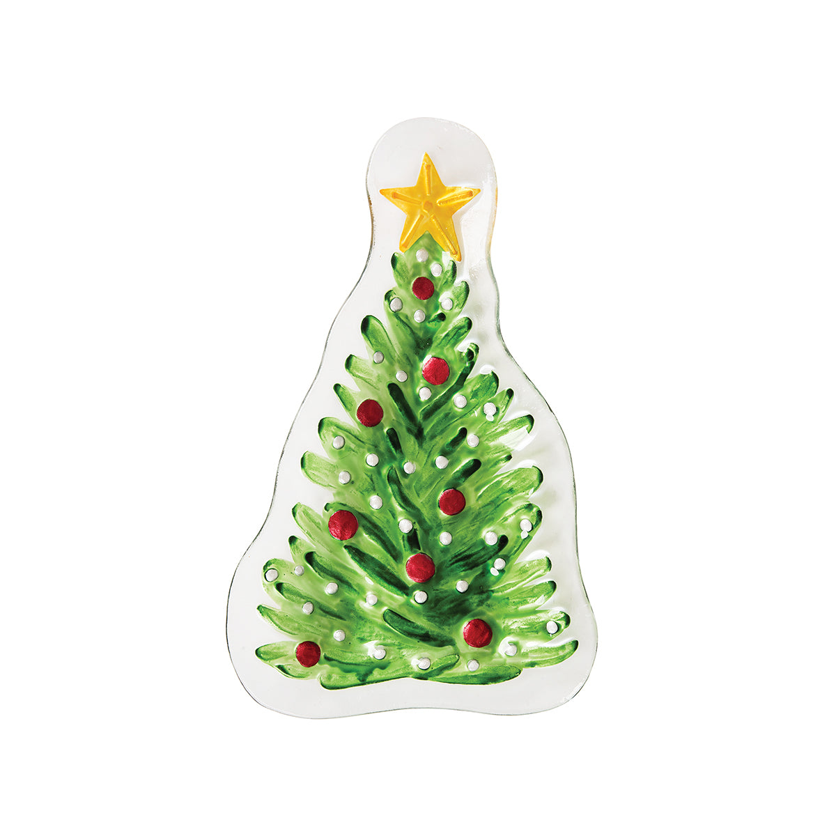 Christmas Tree Slump Glass Cookie Plate