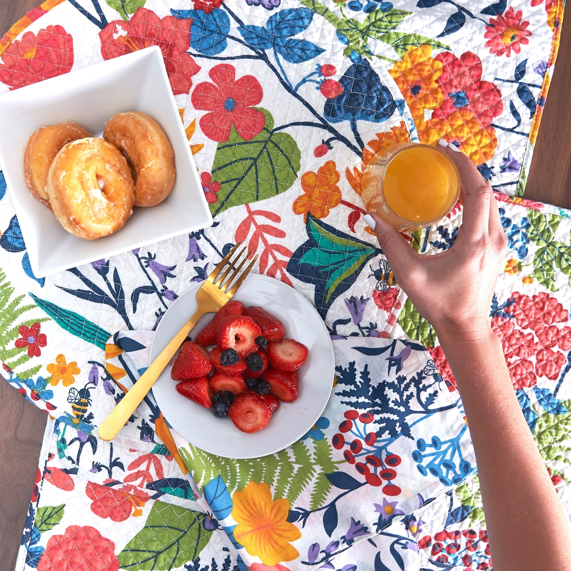 C&F Home's and carol & frank's Quilted Reversible Table Linens featured in Buzzfeed's 35 Products So Beautiful