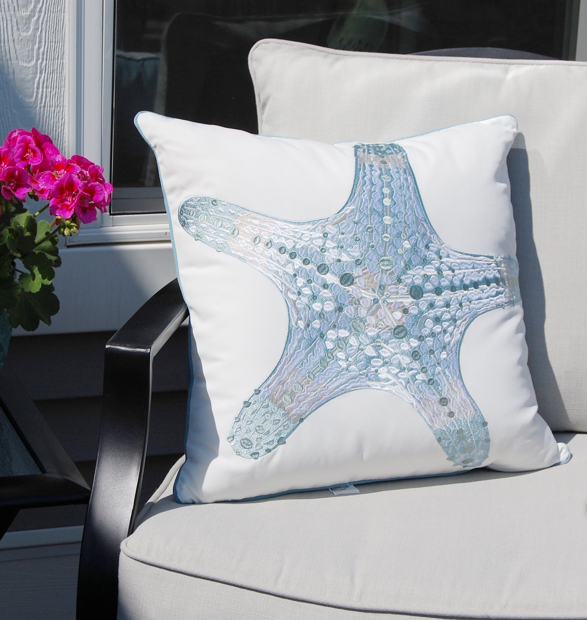 Rightside Design's Sea Glass Sea Star Indoor Outdoor Pillow featured in Seaside Retailer's Seaworthy Ideas