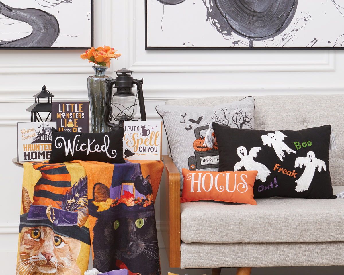  IAMAGOODLADY Spooky Halloween Party Decorations Sale Clearance  Halloween Cases Linen Sofa Cushion Cover Home Decor Clearance Cheap Stuff  Scary Party Supplies : Home & Kitchen
