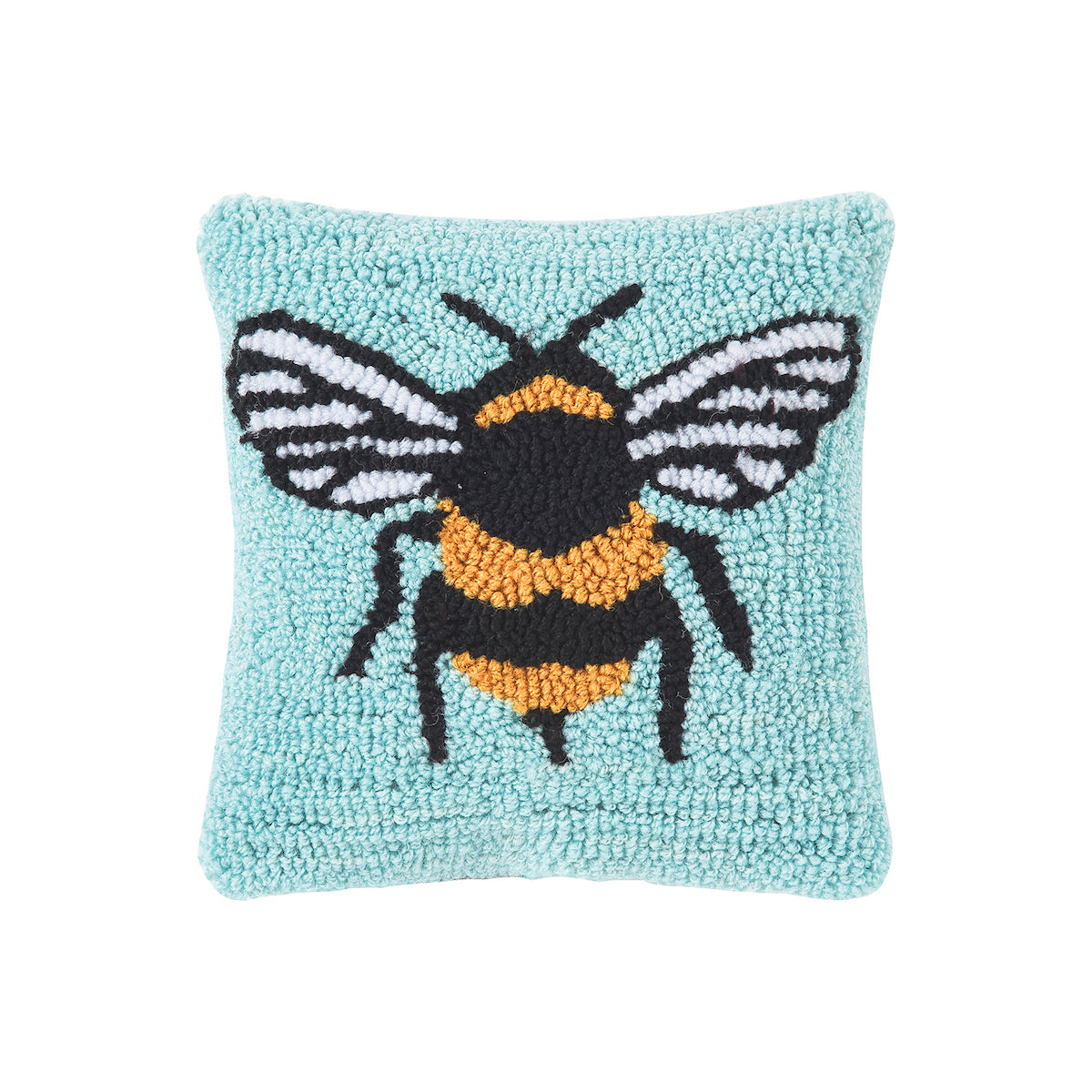 Bumble Bee Hooked Mini Pillow