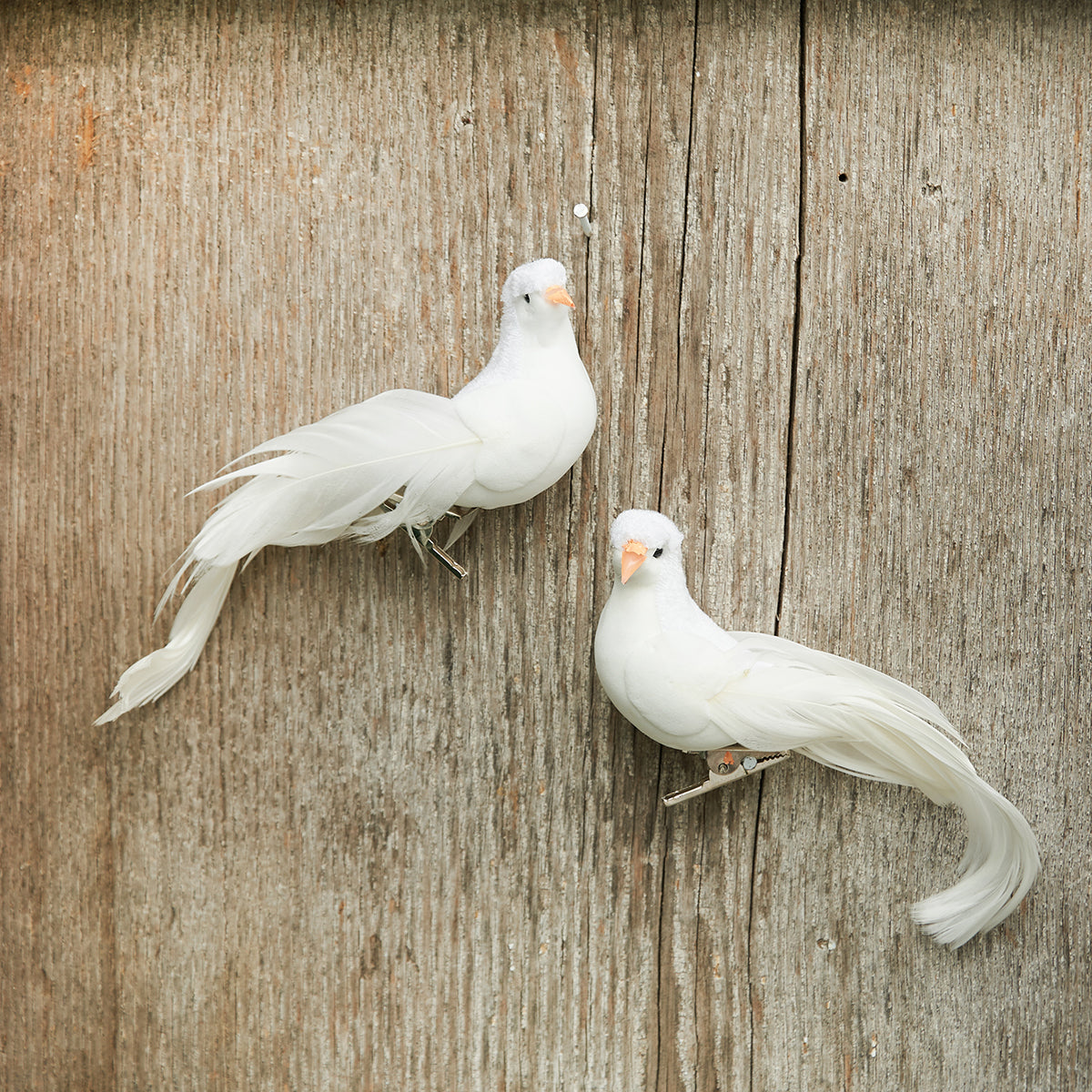 A set of Dove Clip ornaments.