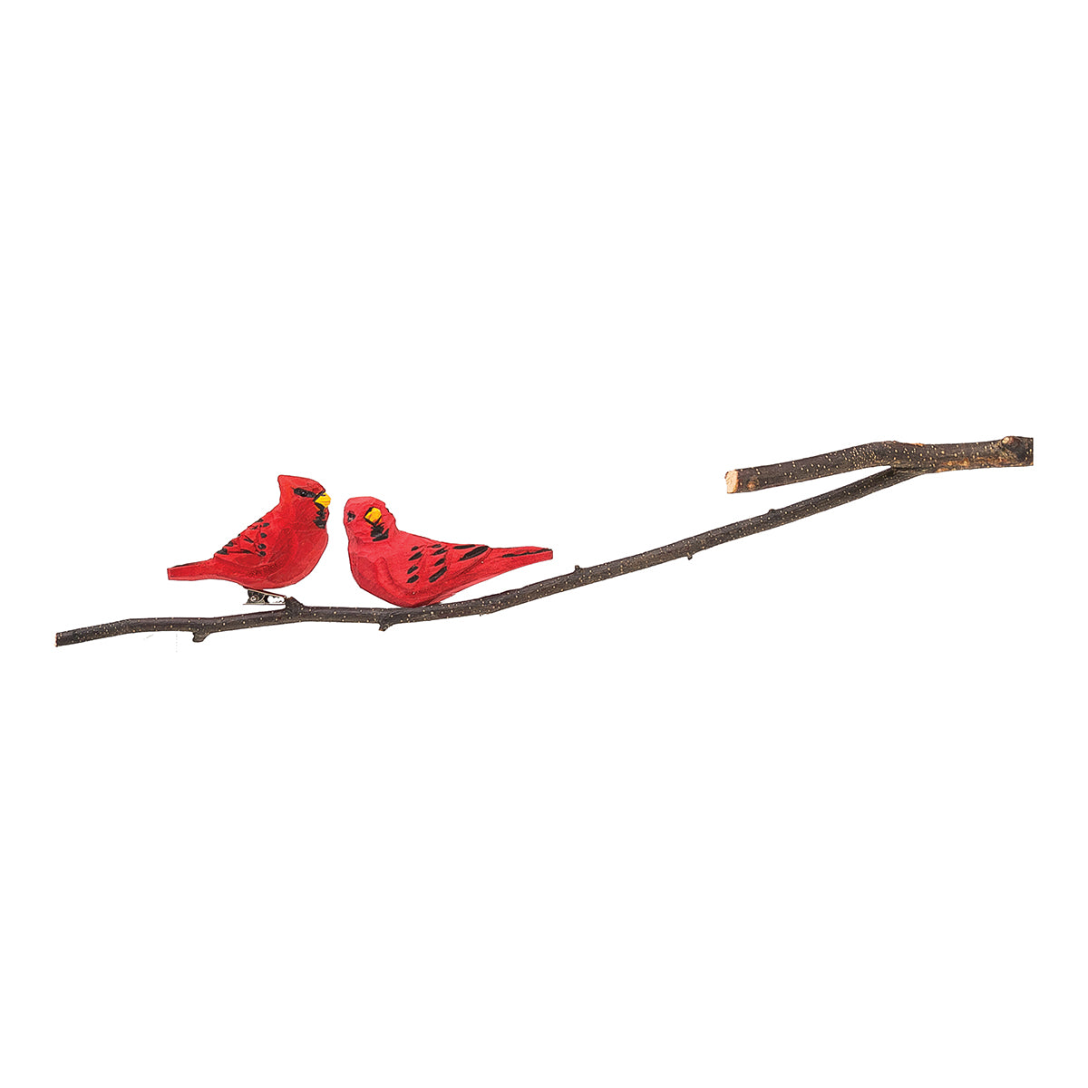 Cardinal Clip Ornaments, Set of 2