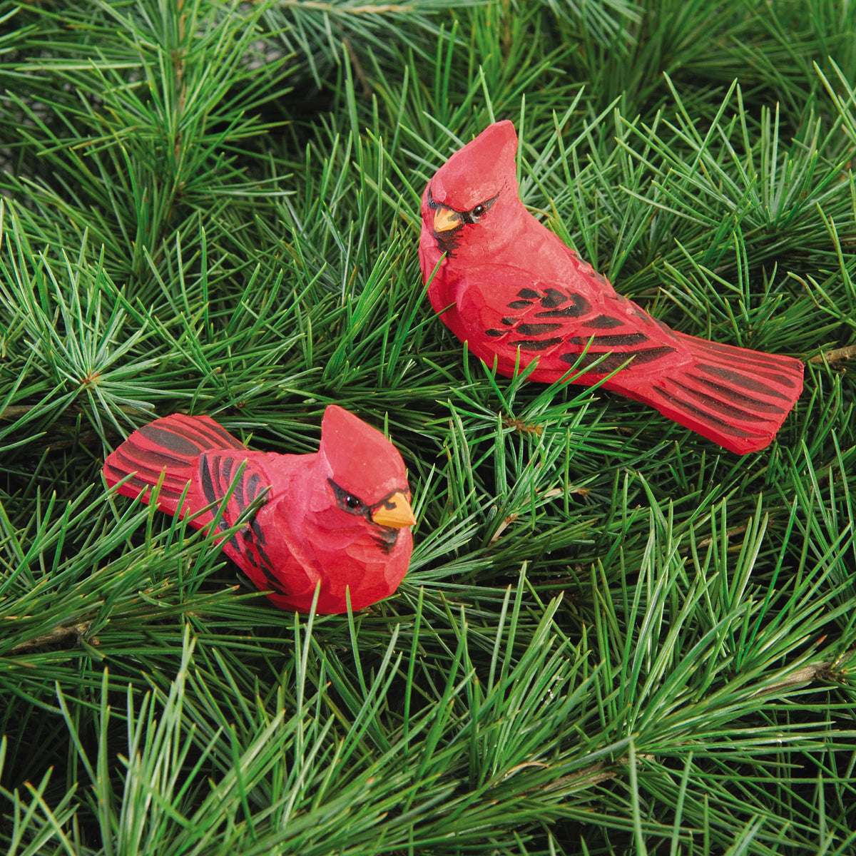 Cardinal Clip Ornaments, Set of 2