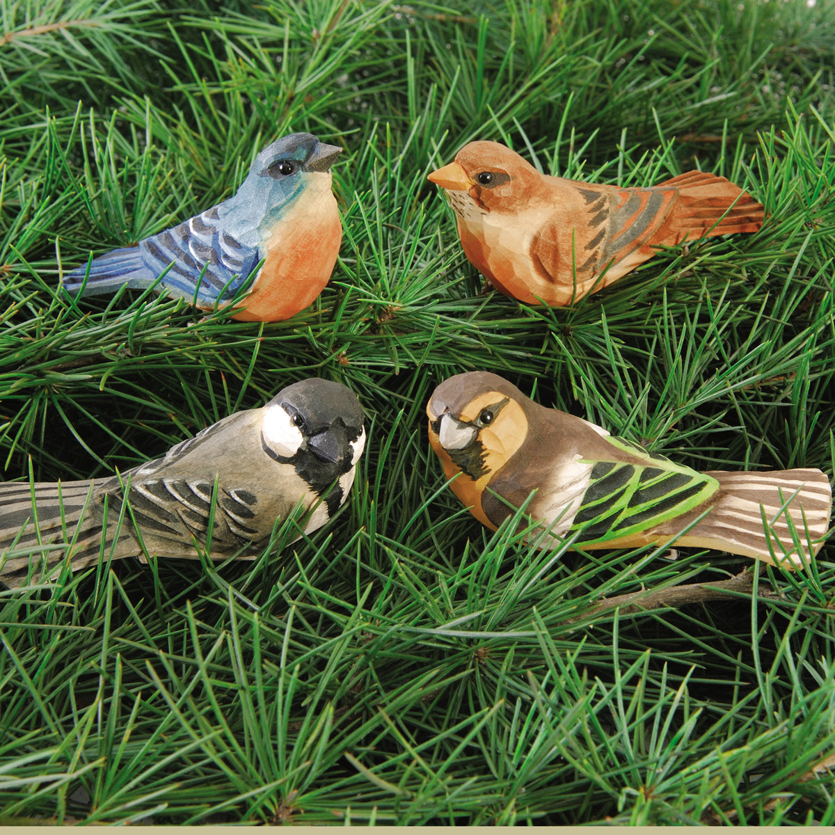Songbird Clip Ornaments, Set of 4