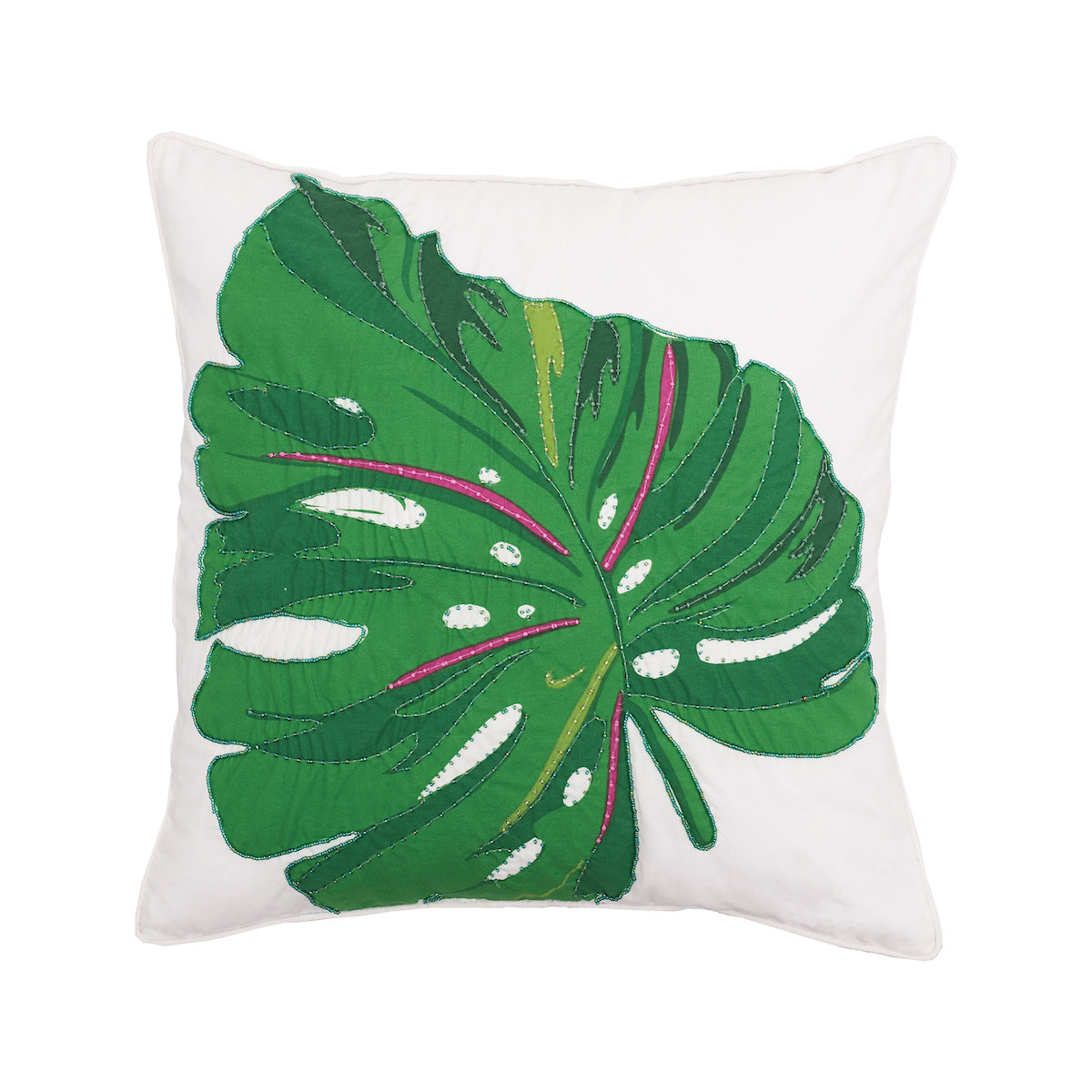 Layla Monstera Palm Pillow