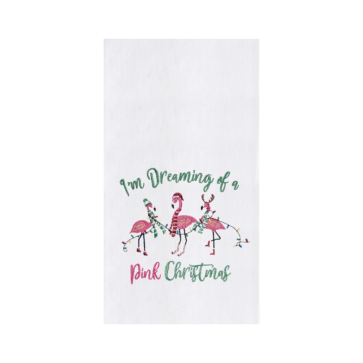 Pink Christmas Kitchen Towel
