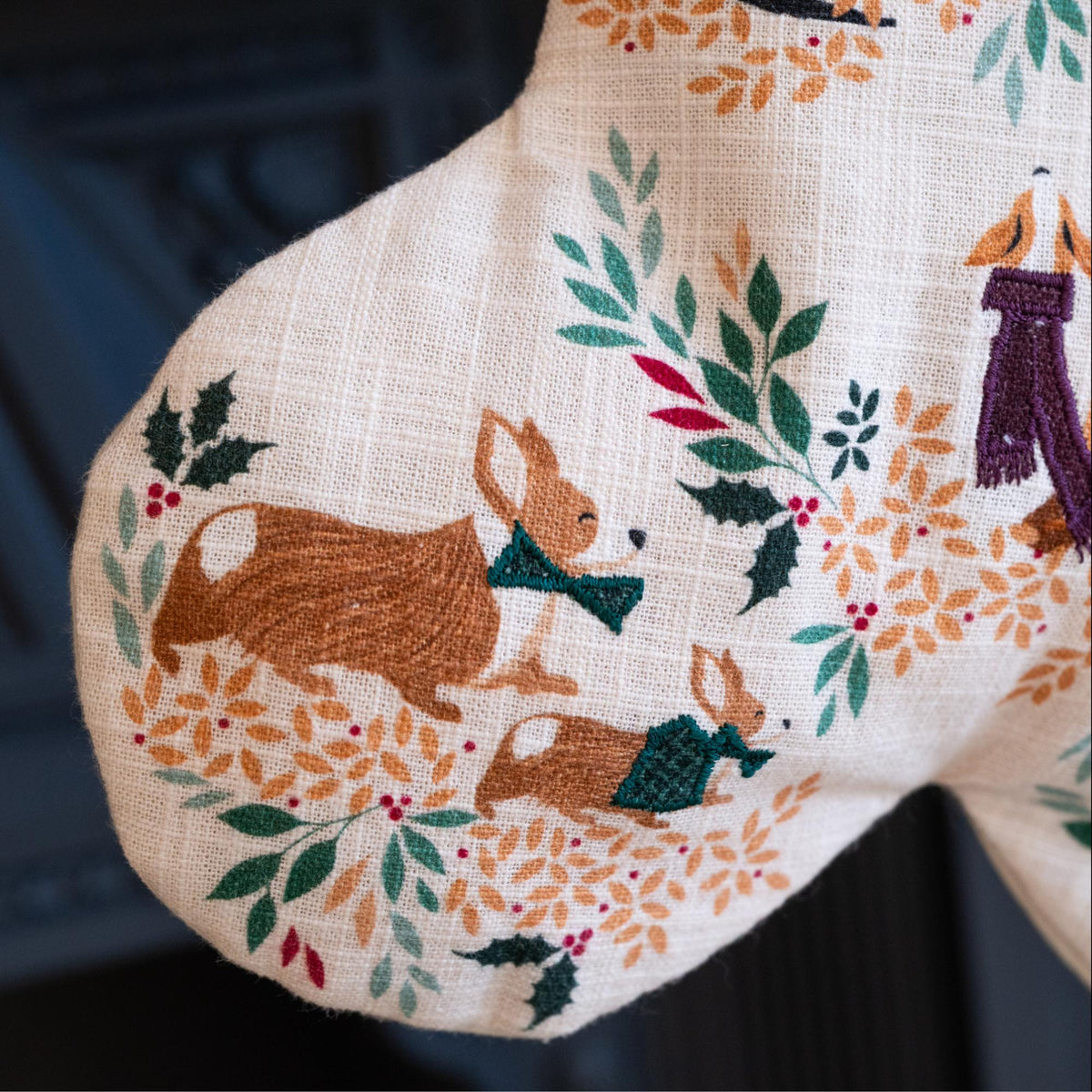 A bone shaped stocking.