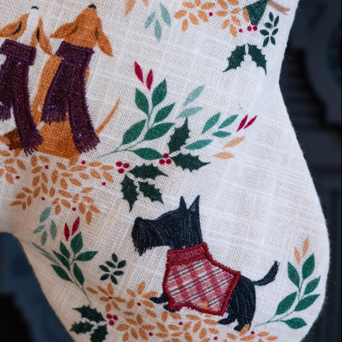 A bone shaped stocking.