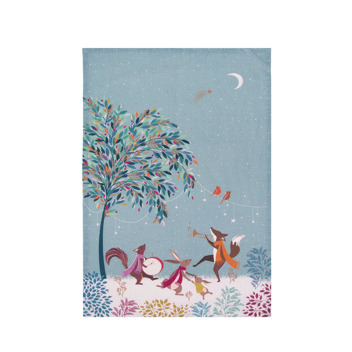 A merry band screen printed towel.