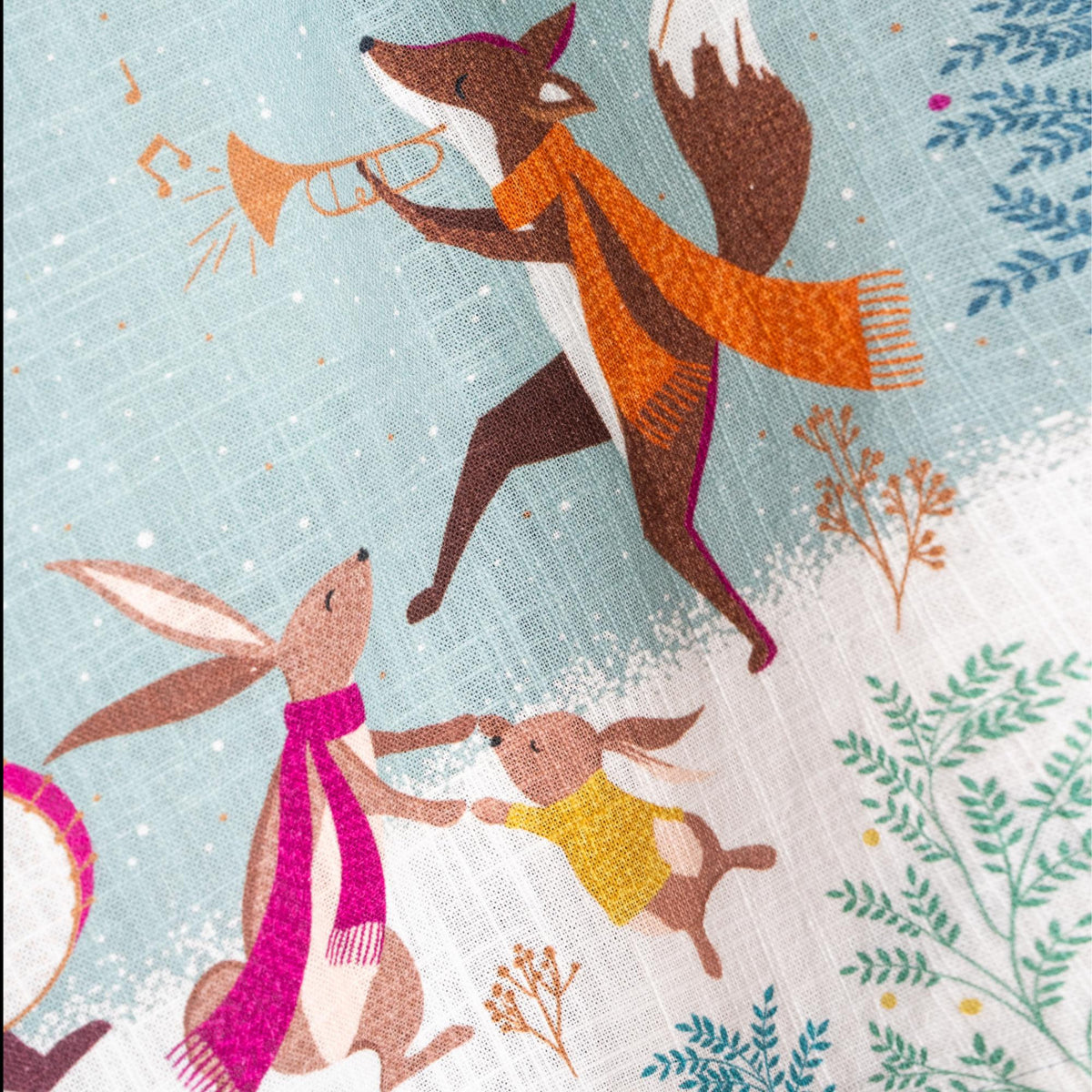 A merry band screen printed towel.