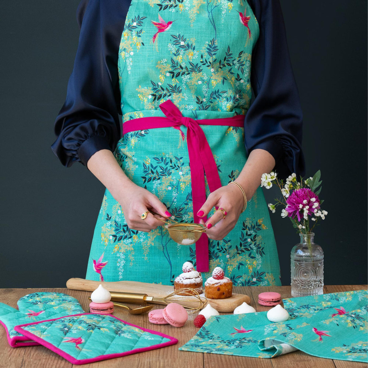 A chelsea teal apron.