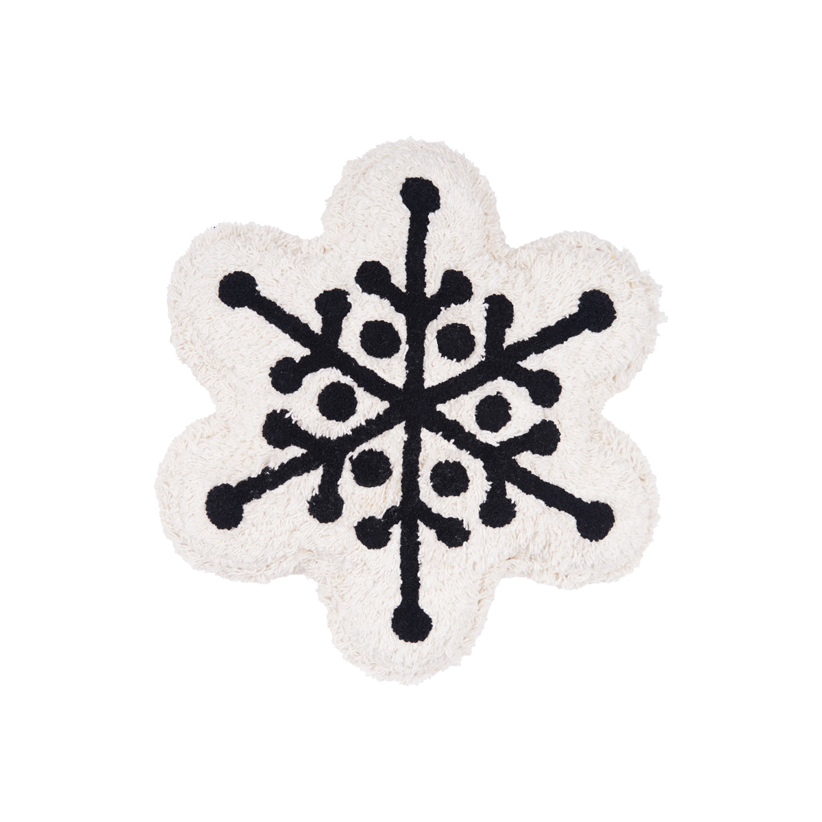 onyx snowflake shaped pillow