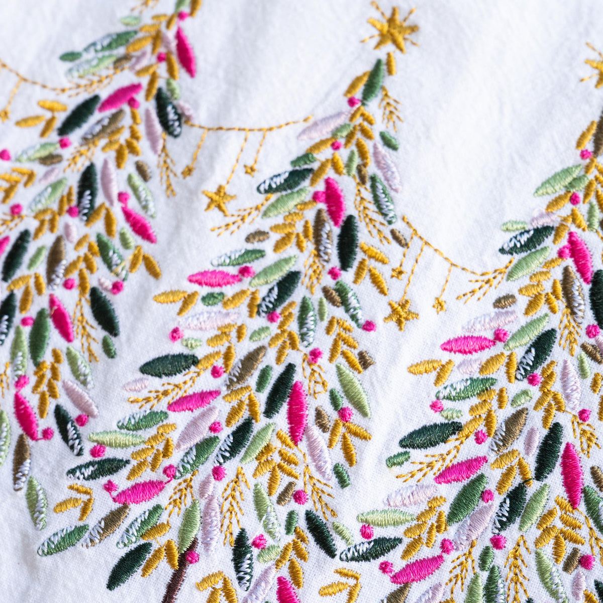 A woodland tales embroidered towel.