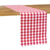 red and white plaid woven table linens