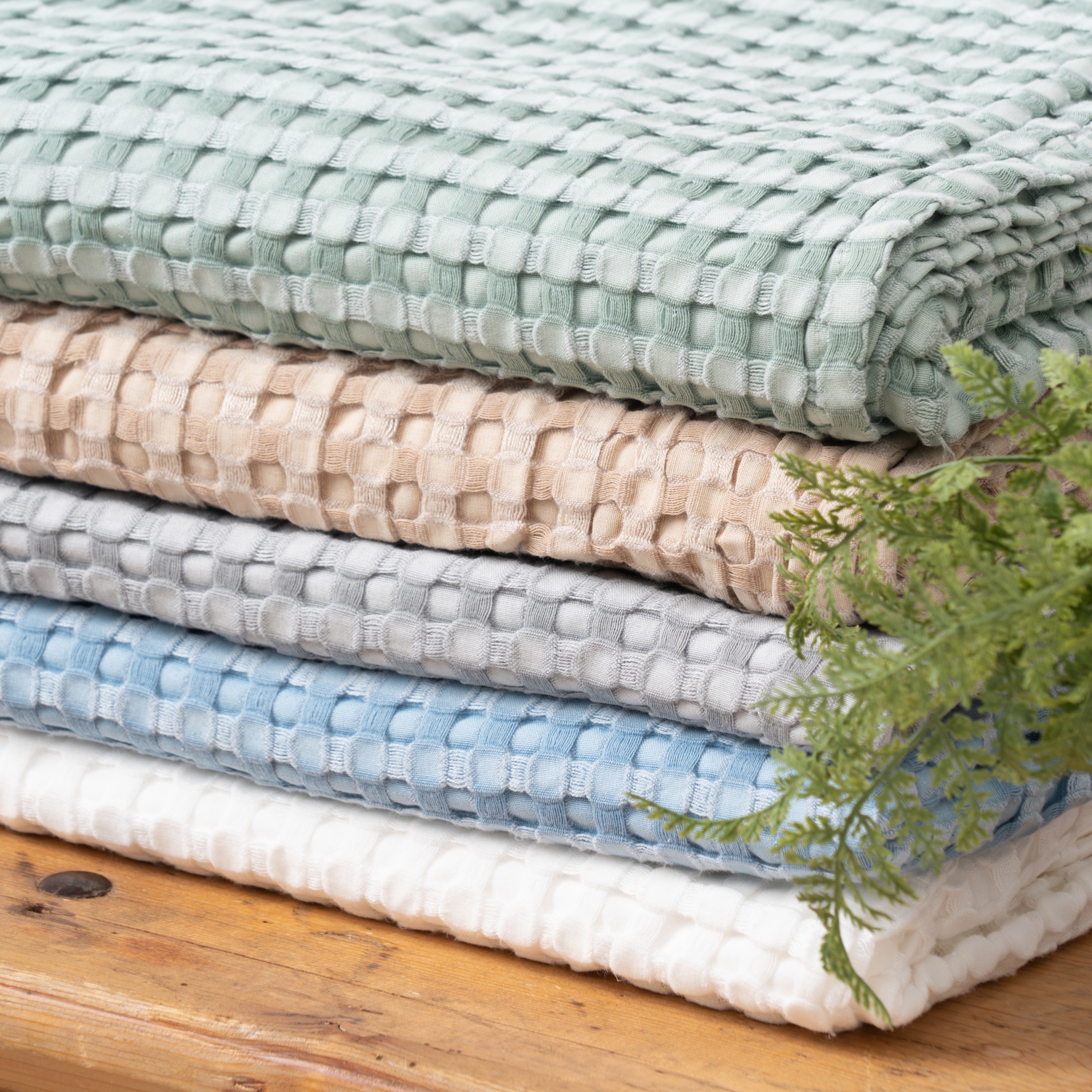 Bamboo Waffle Throw