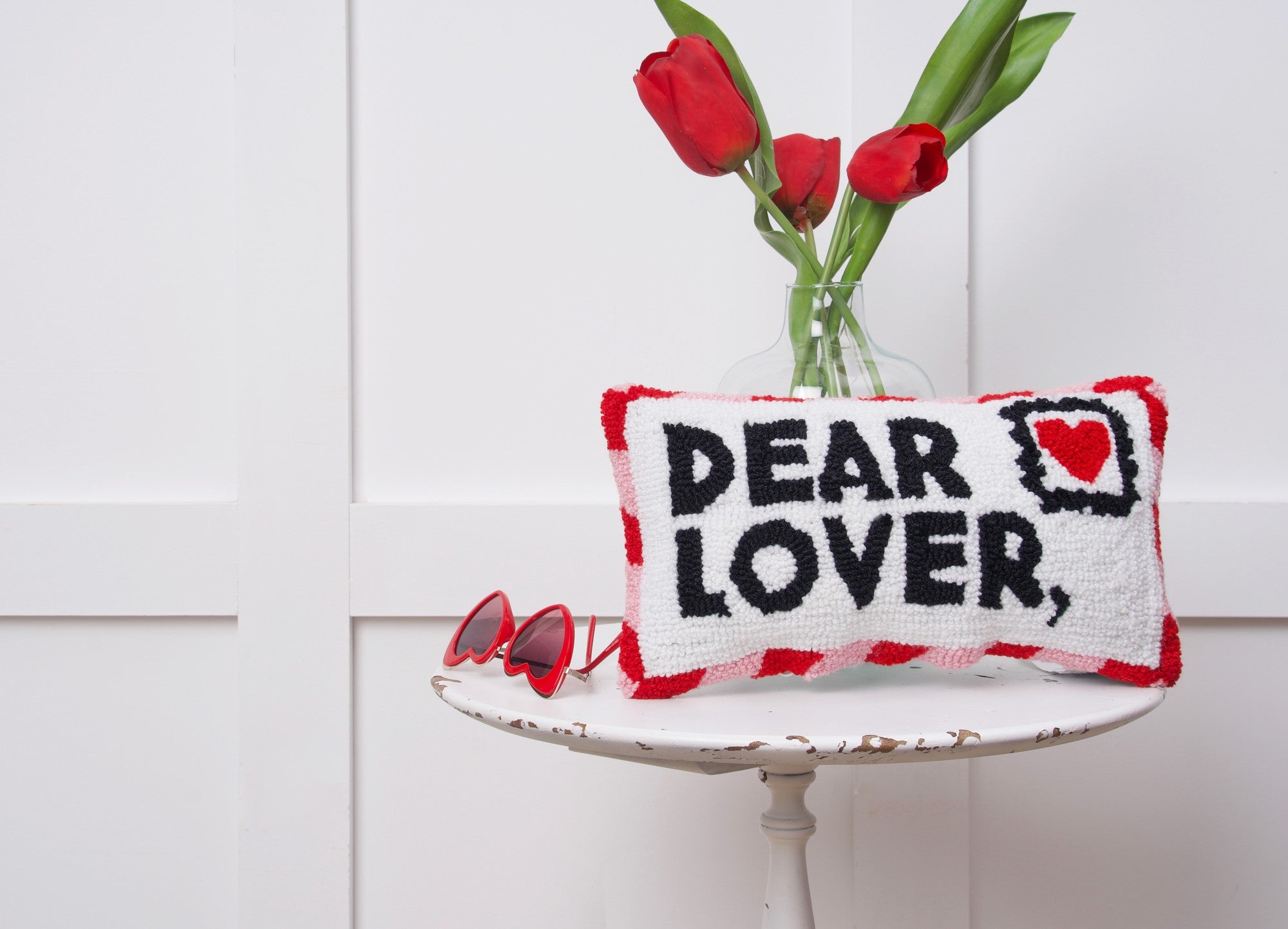 Dear Lover Letter Hooked Mini Pillow