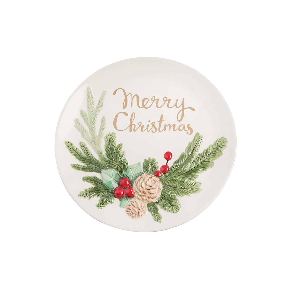 Merry Christmas Hand Painted Platter