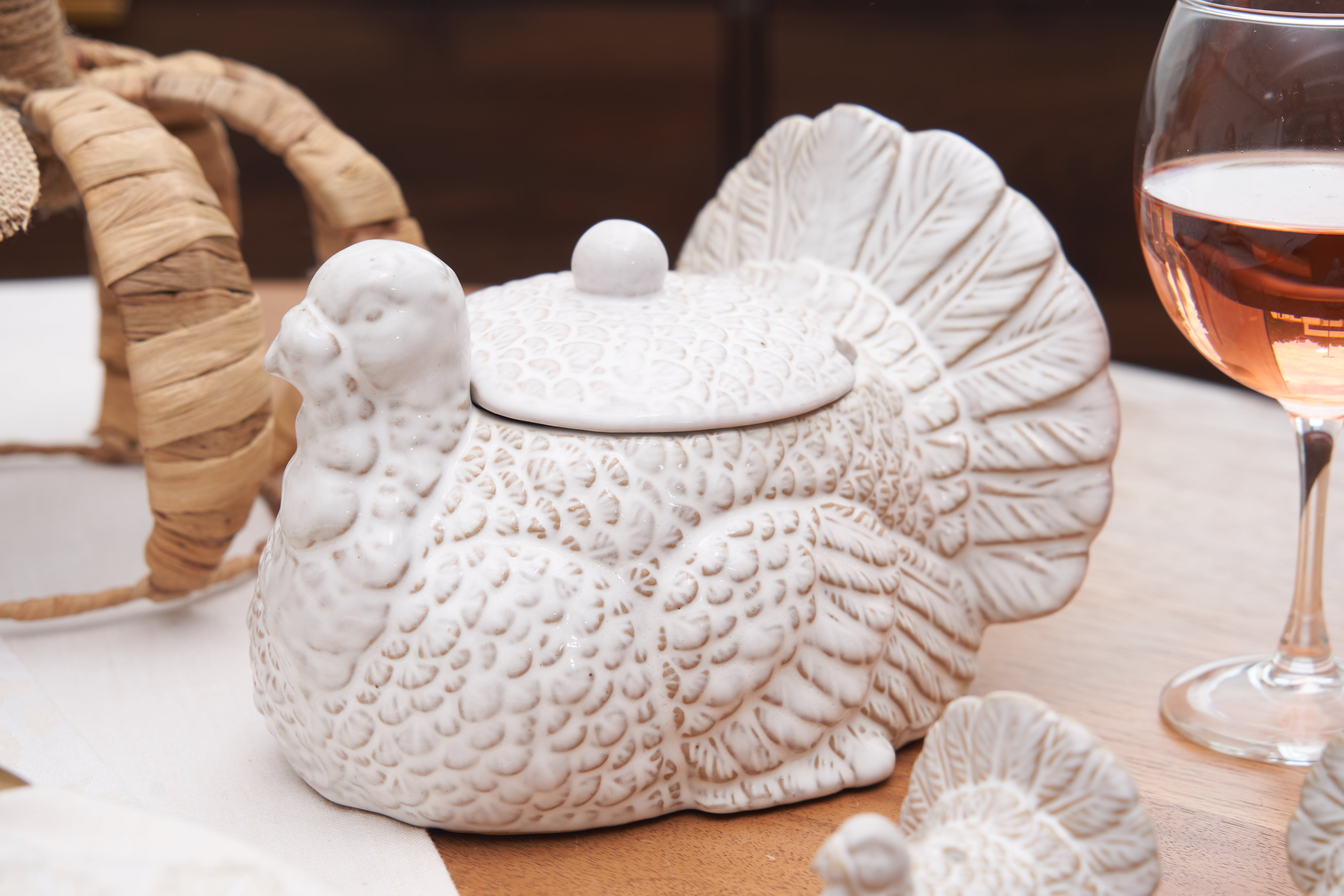 White Turkey Cookie Jar