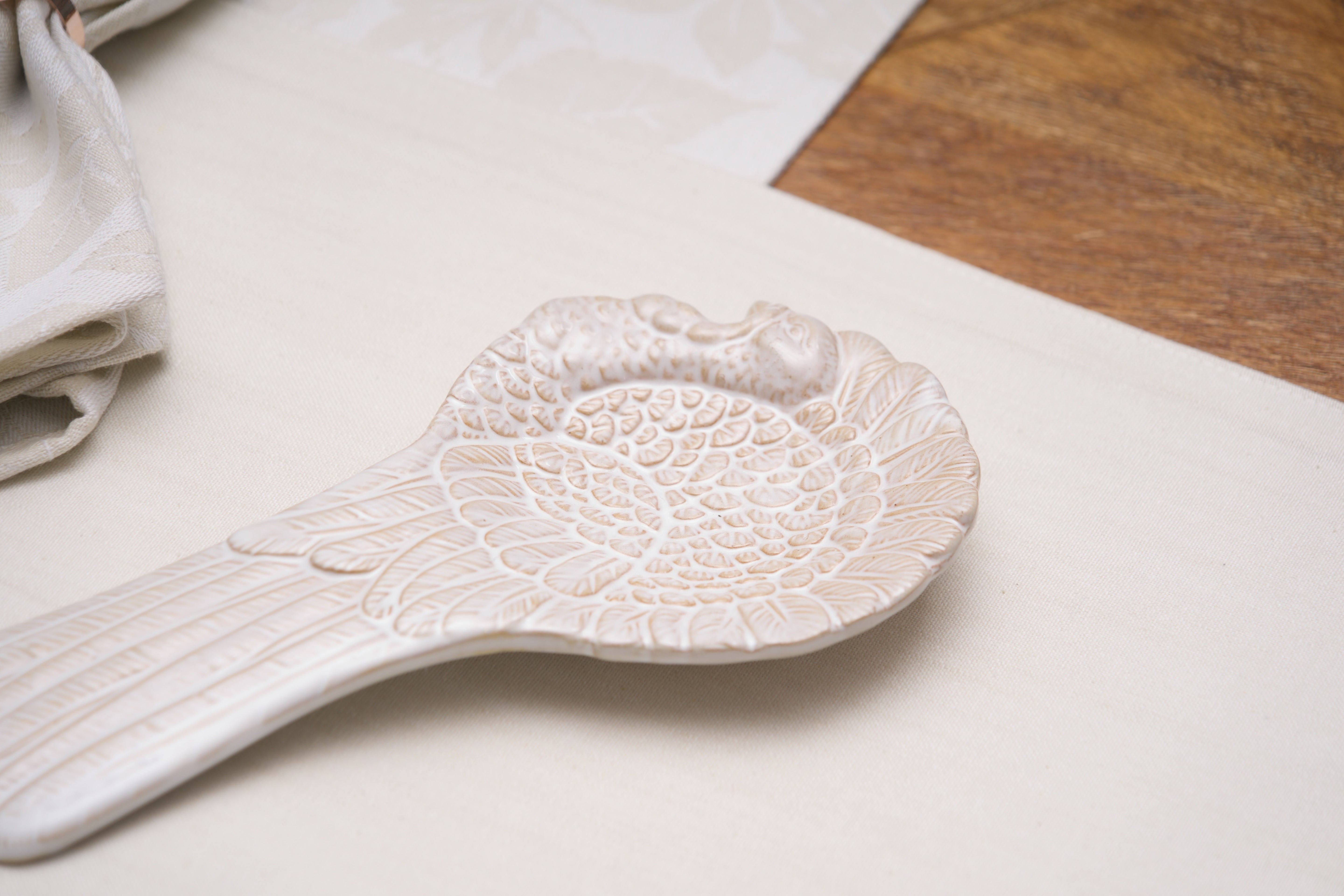 White Turkey Spoon Rest