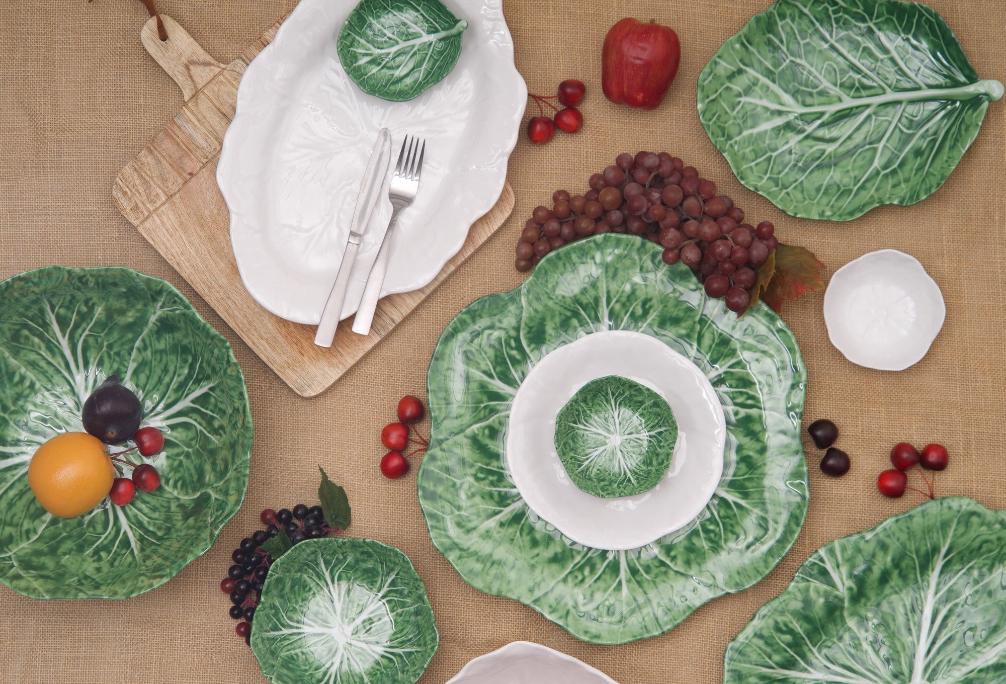 White Cabbage Oval Serving Platter