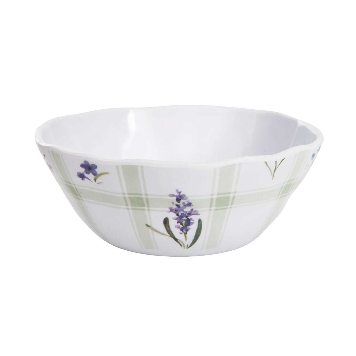 Lavender Plaid Bowl, Set of 4