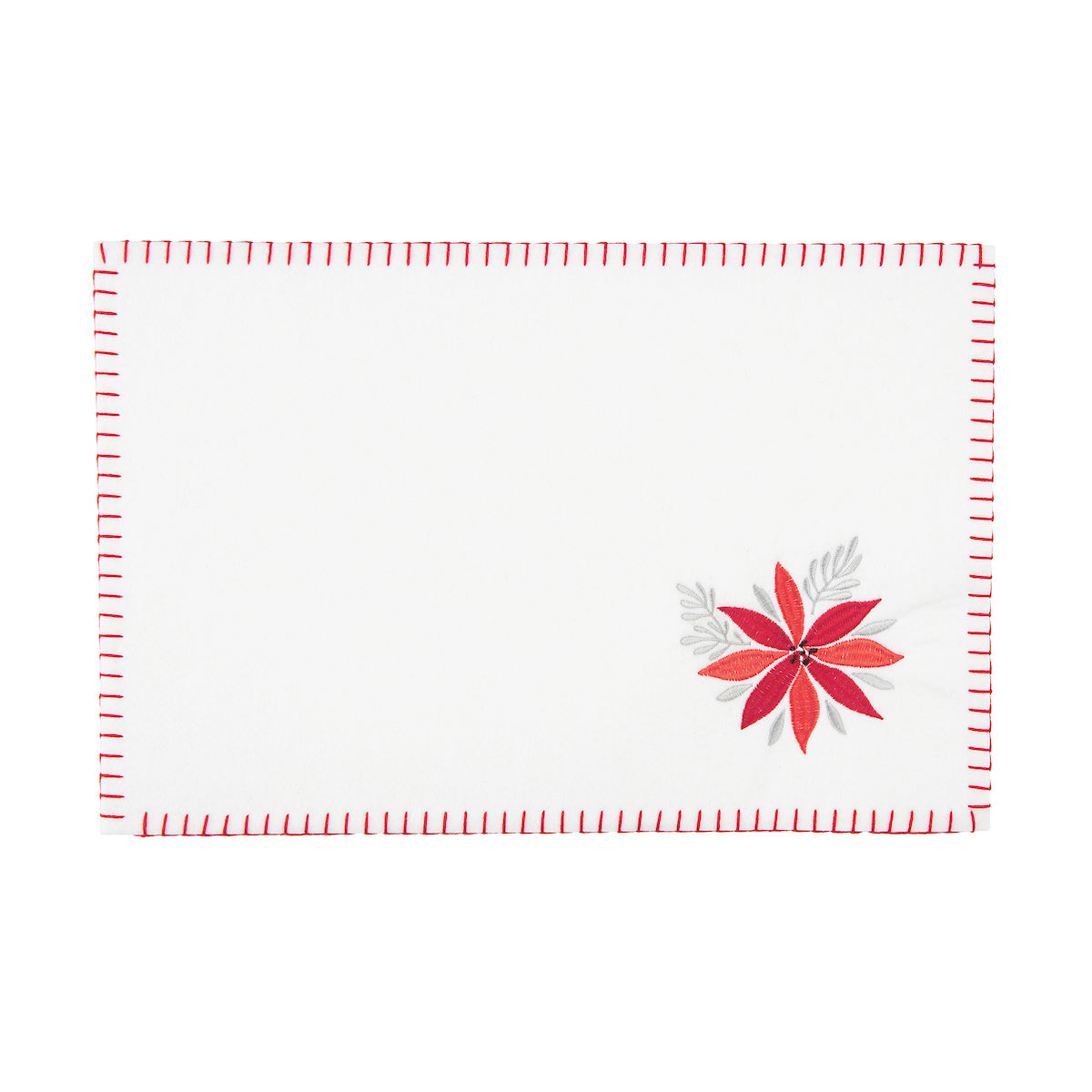 Poinsettia Felt Table Linens
