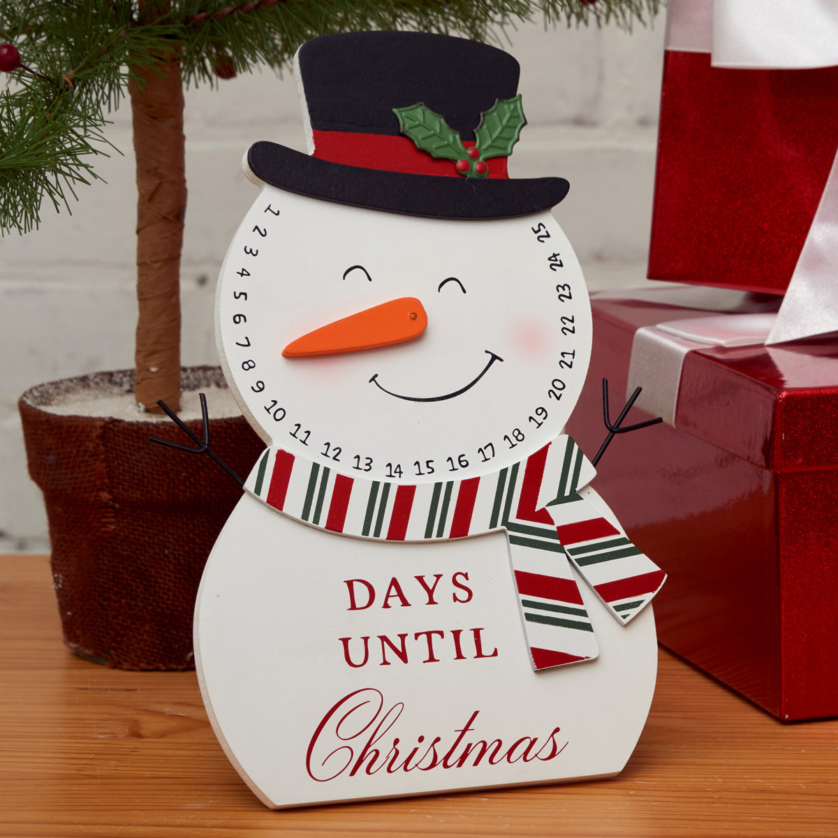Snowman Table Countdown Advent Calendar