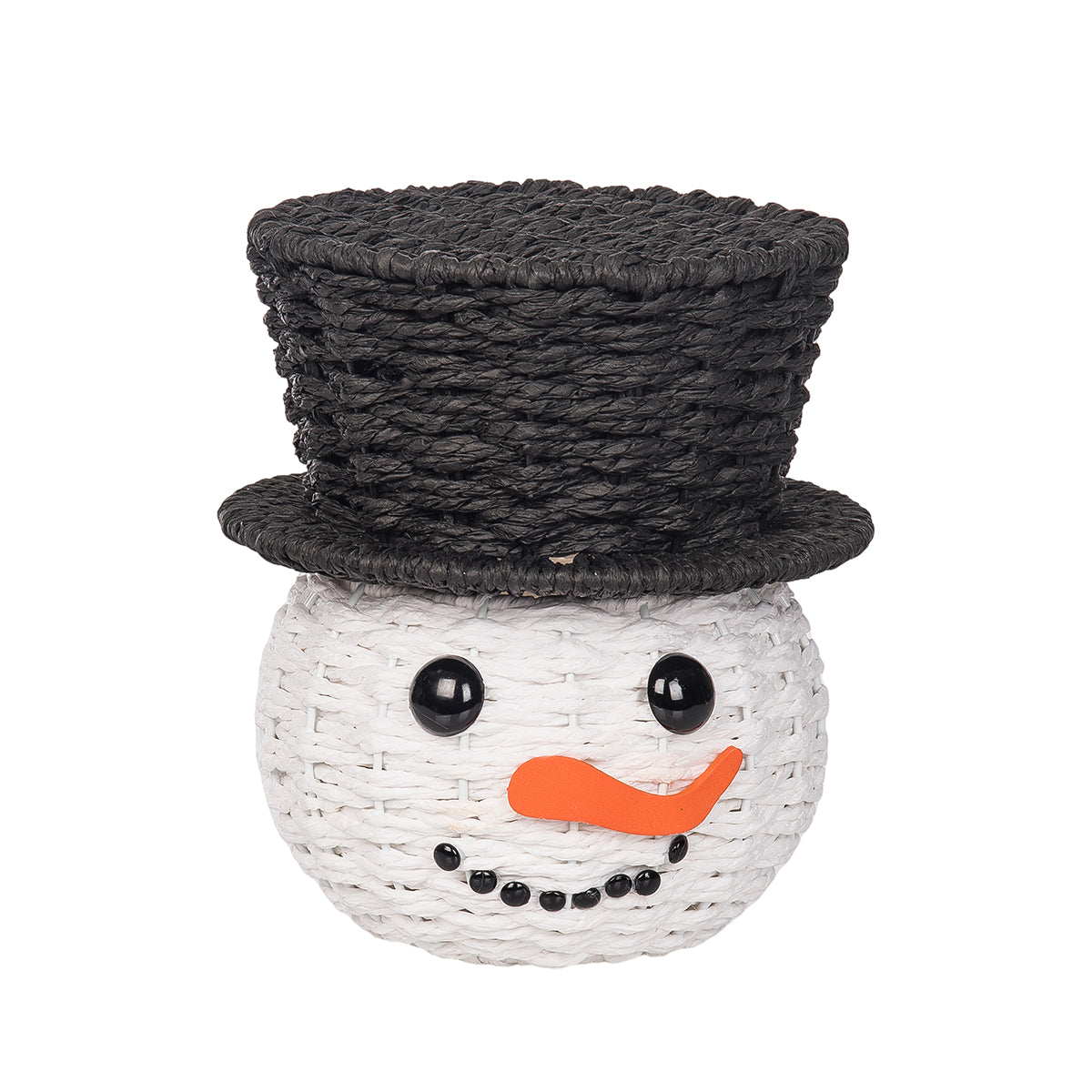 Snowman Handwoven Candy Basket