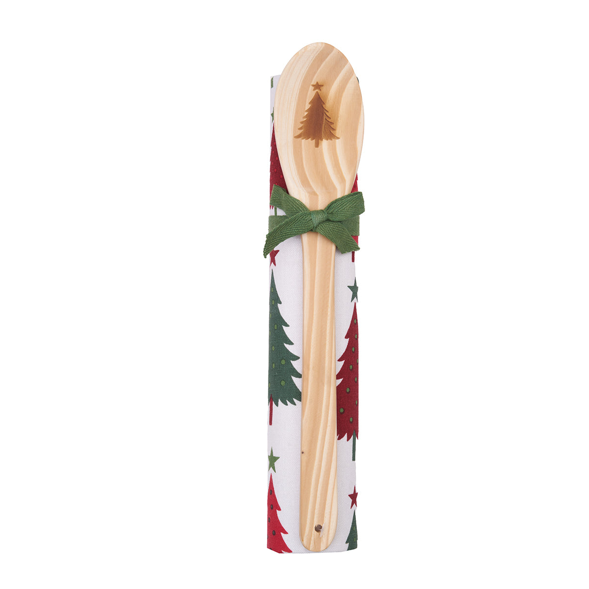 Whimsical Christmas Tree Kitchen Towel & Spoon Set