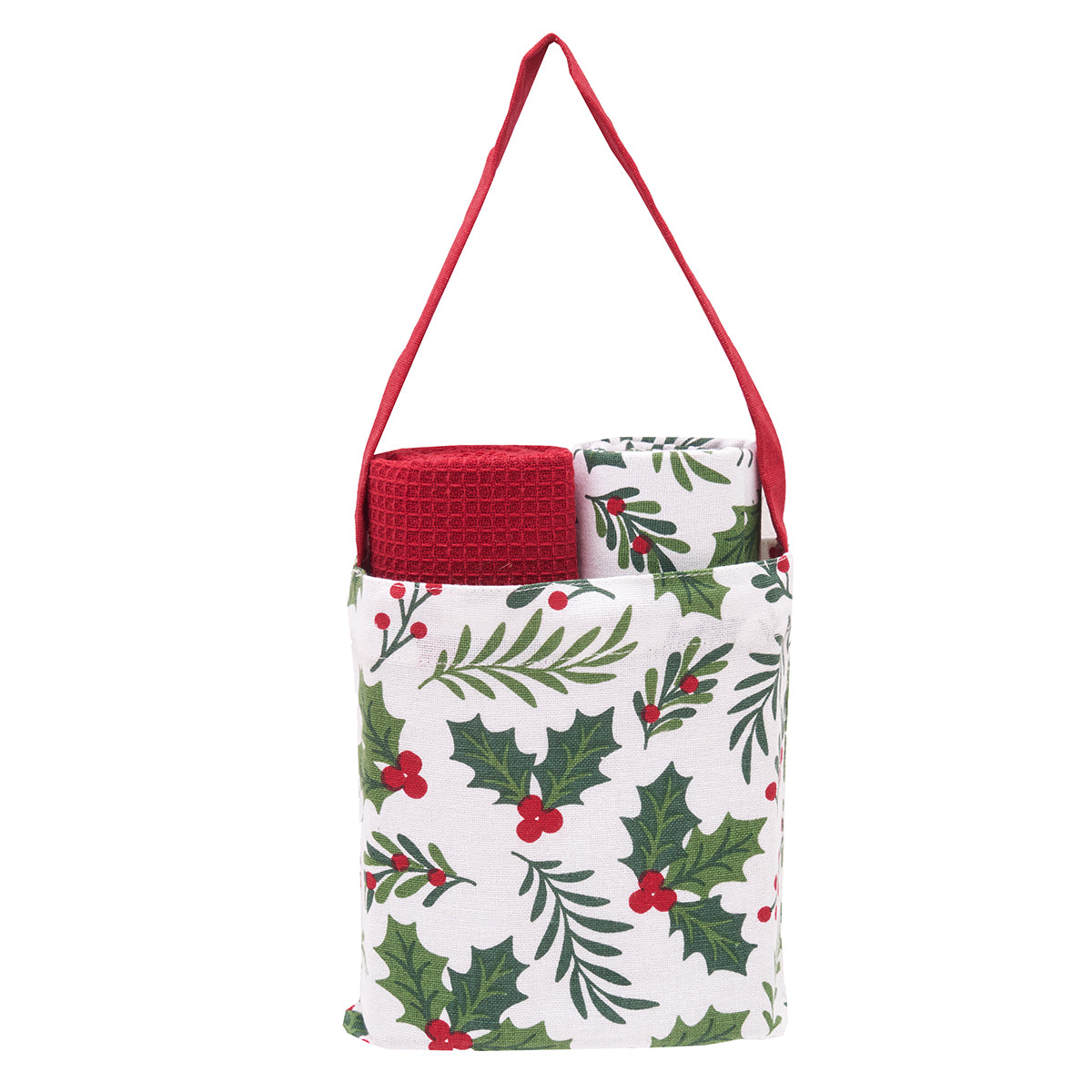 Holly Spring Berry Kitchen Towel & Bag Set