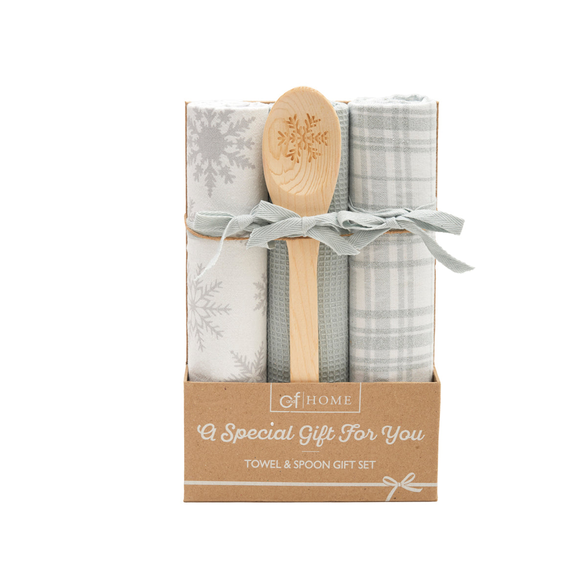 Sparkle Snowflake Towel & Spoon Set