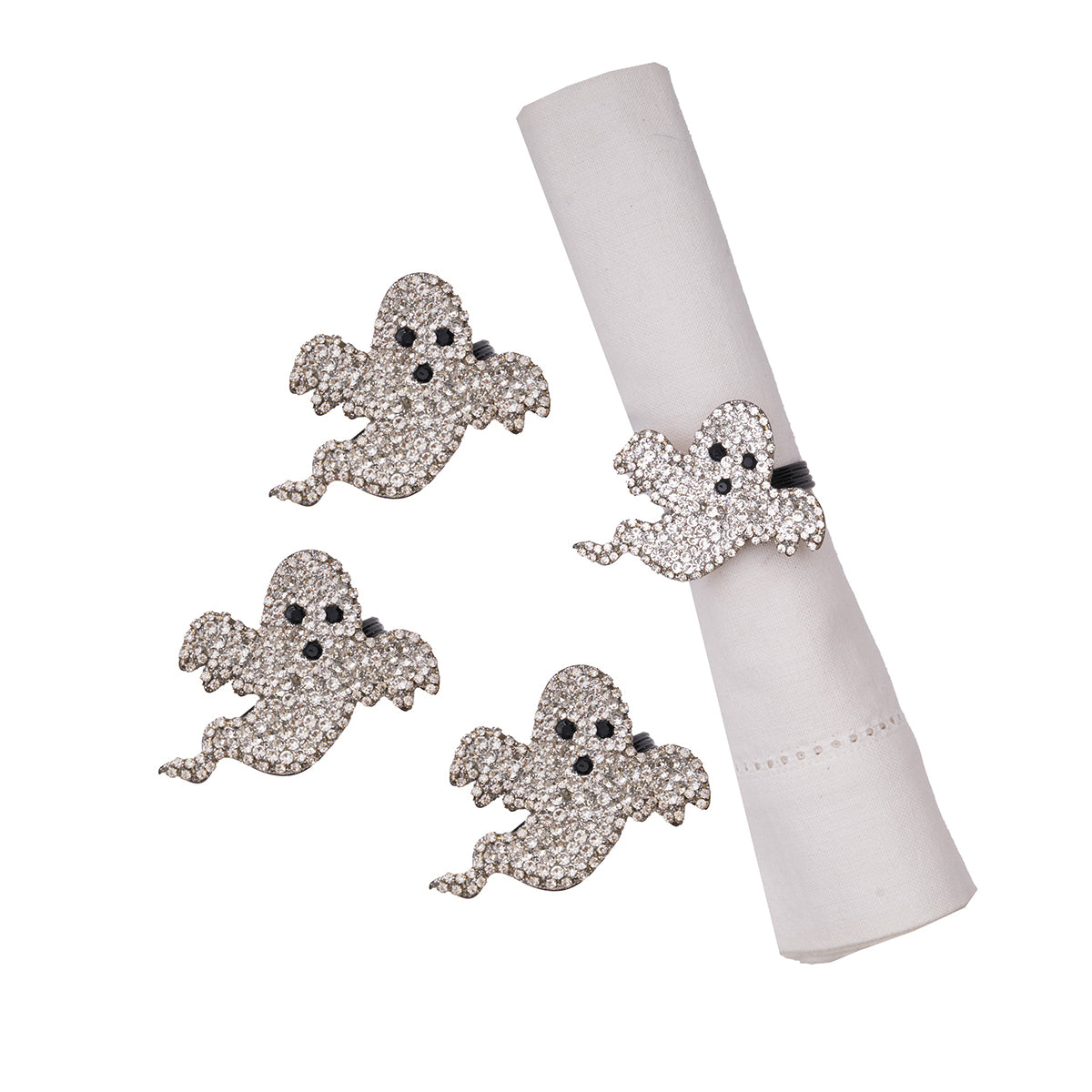 Spooky Ghost Napkin Ring, Set of 4